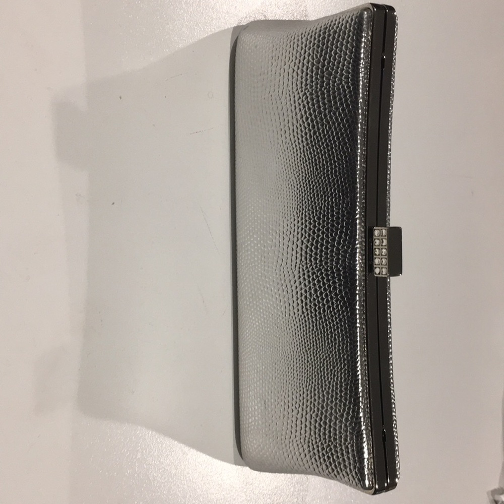 Silver evening clutch